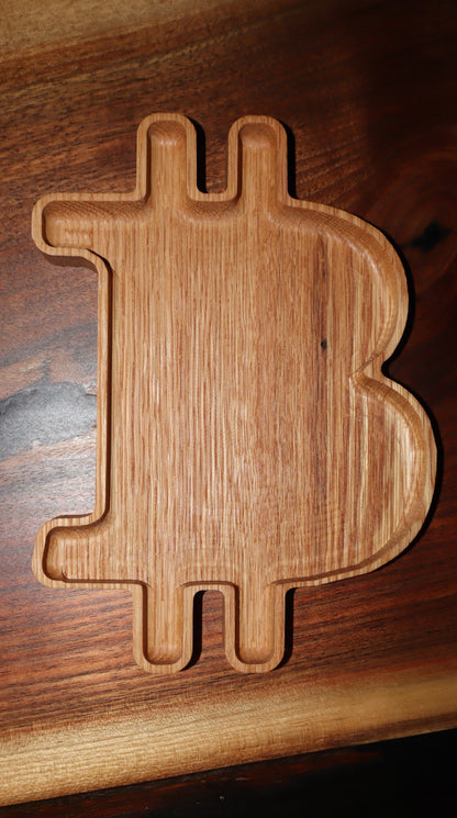 Bitcoin Key Tray - White Oak