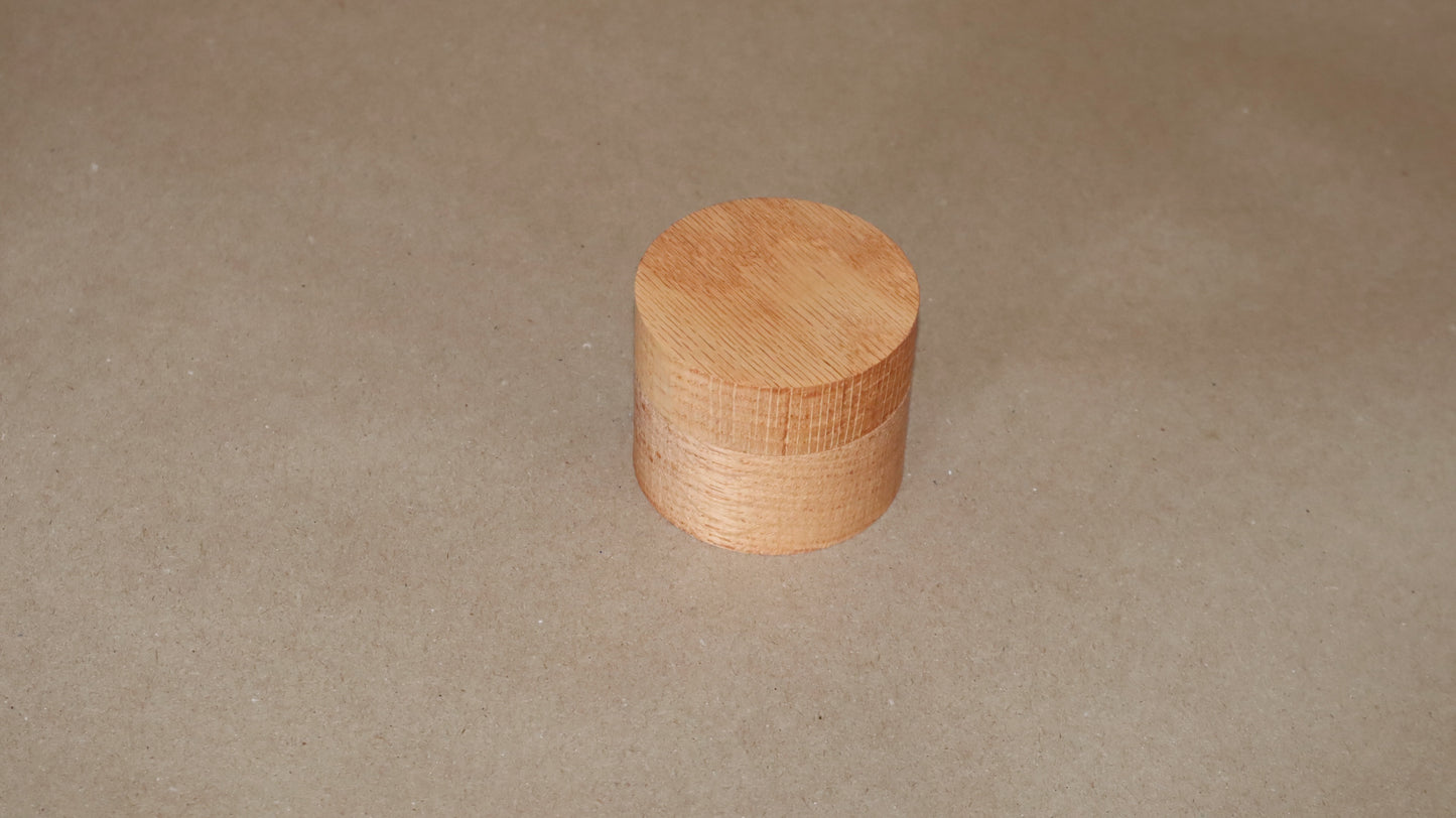 Round Trinket Box - Oak