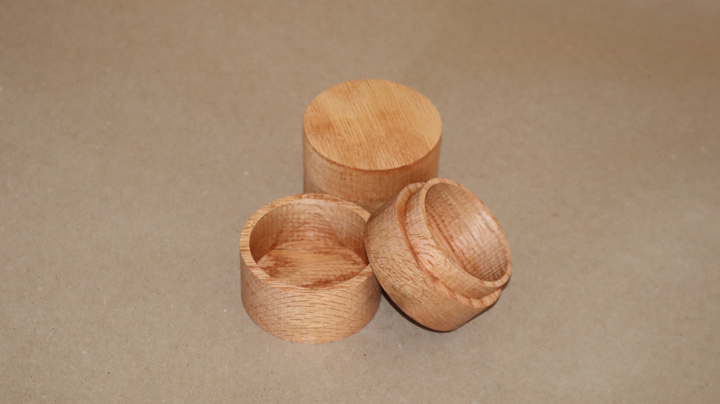 Round Trinket Box - Oak