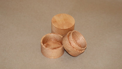 Round Trinket Box - Oak