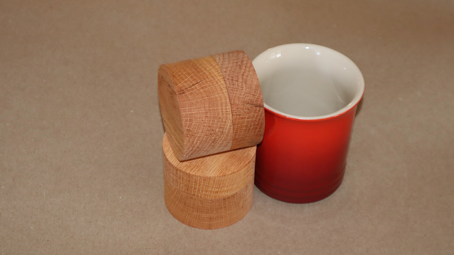 Round Trinket Box - Oak