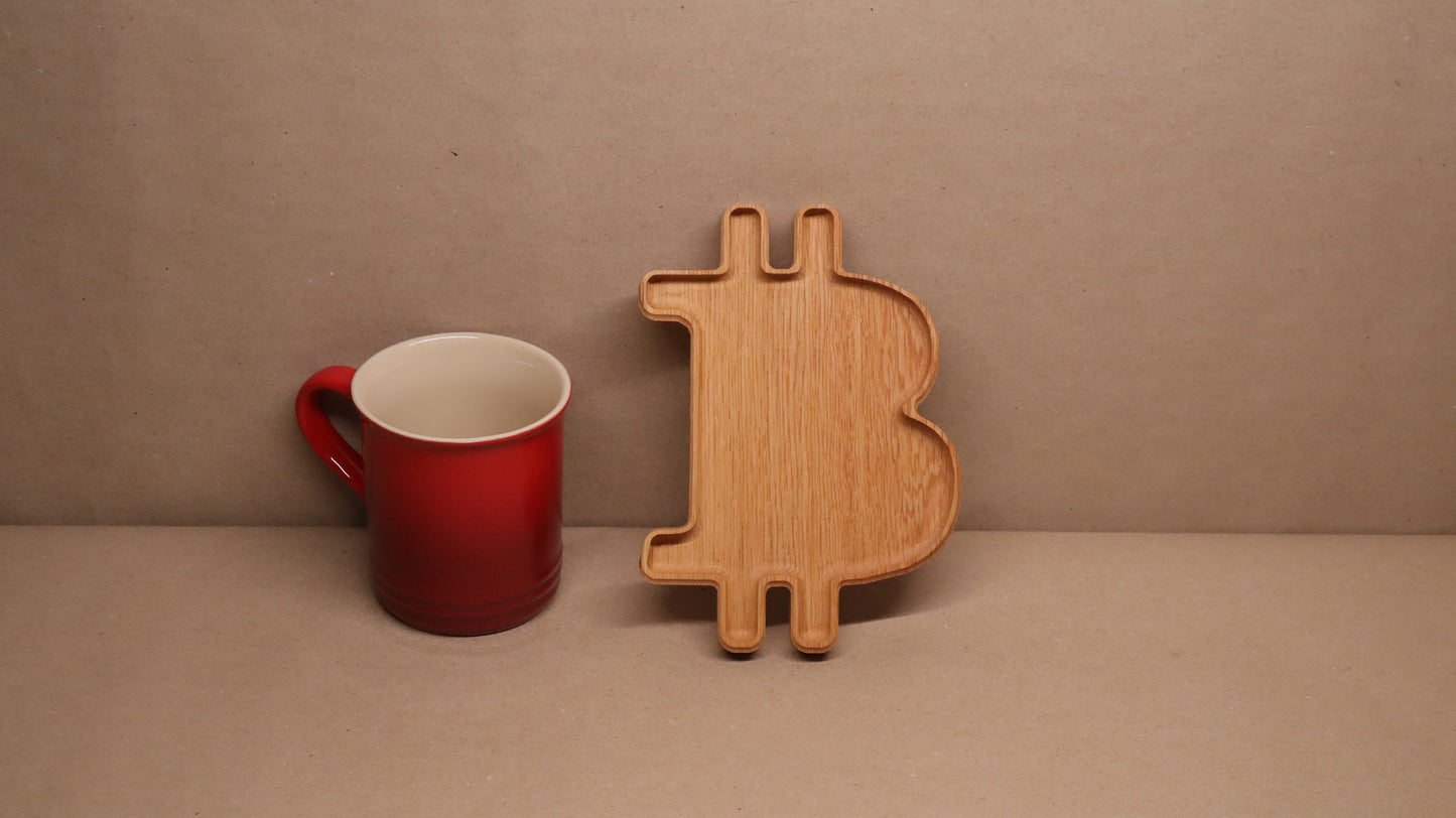 Bitcoin Key Tray - White Oak