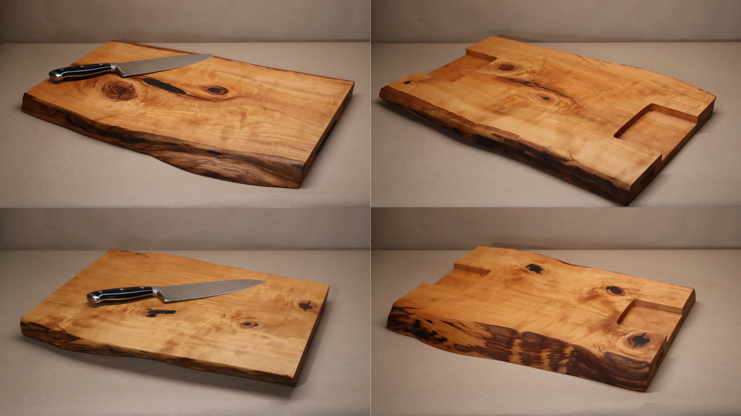 Live Edge Spalted Cherry Serving Slabs