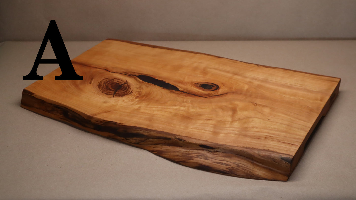Live Edge Spalted Cherry Serving Slabs